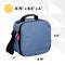 Superio Insulated Lunch Bag with Containers, Thermal Lined Lunch Box, Denim Blue